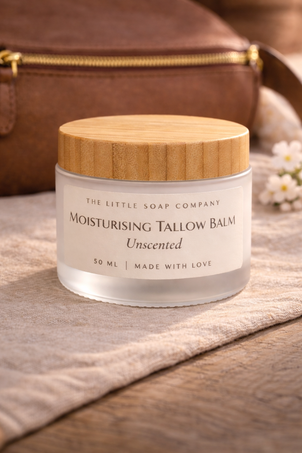 50 ml Unscented Moisturising Tallow Balm – Grass Fed & Fragrance Free